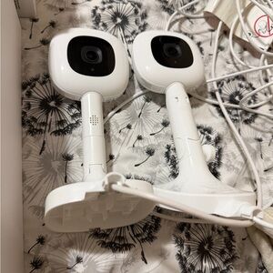 White Digital Security Cameras